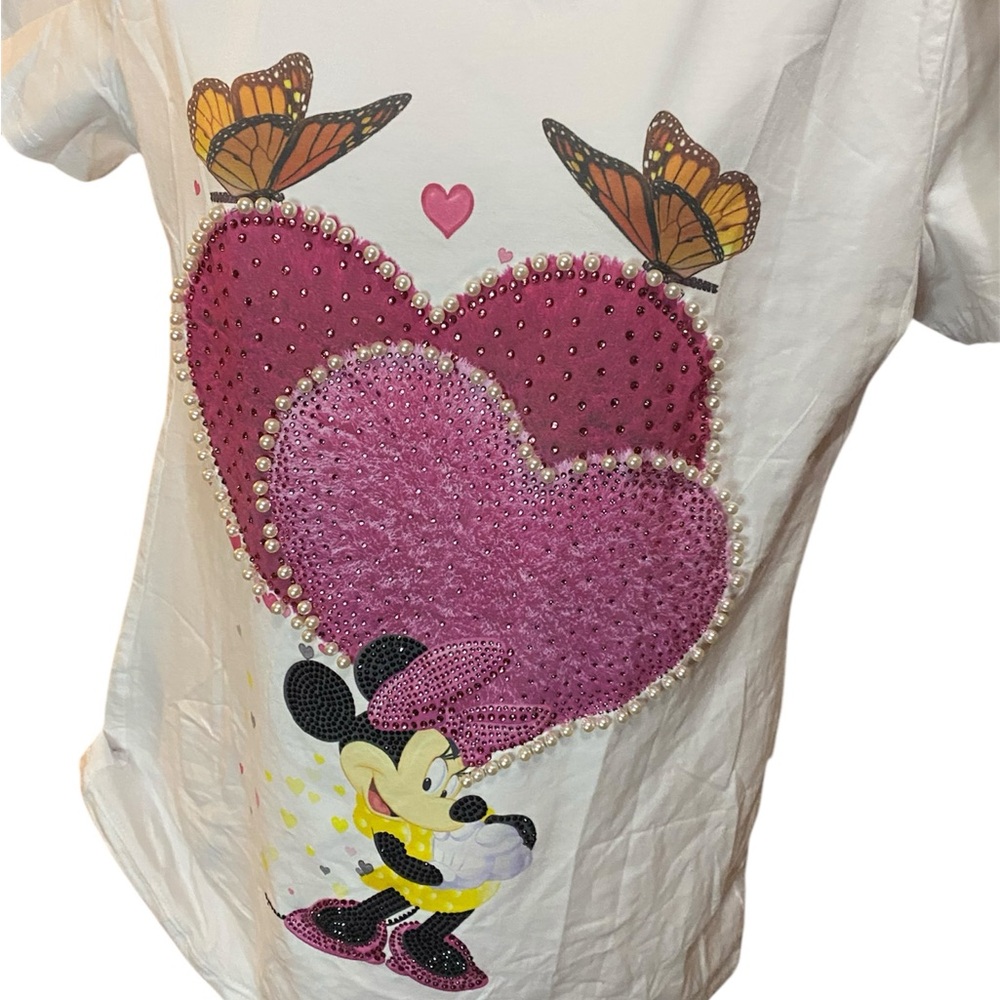 New , White and Pink Minnie Mouse T- Shirt